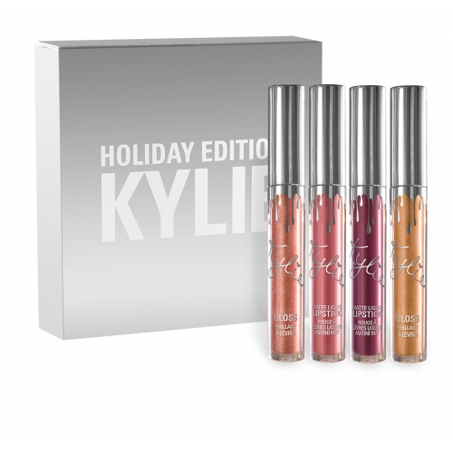 KYLIE Full-Size 4pc Holiday Kit | Matte Liquid Lipsticks & Gloss